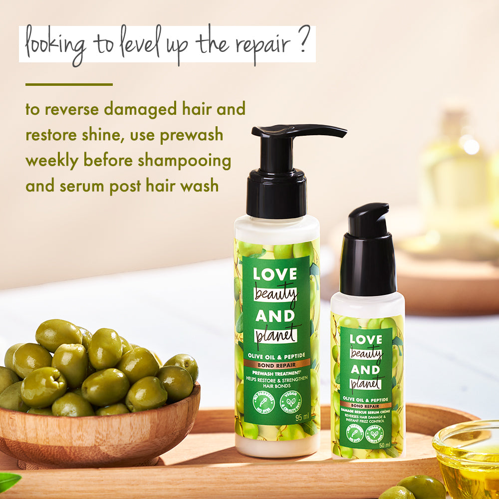 Love Beauty & Planet Olive oil & Peptide Bond Repair Damage Rescue Serum Crème