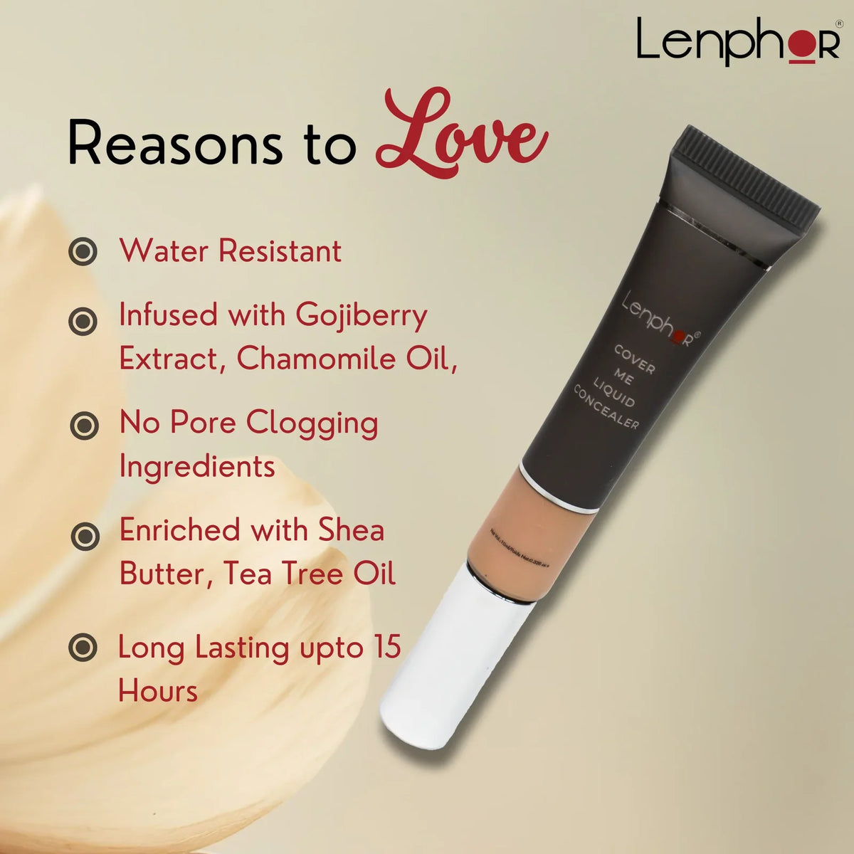Lenphor Cover Me Liquid Concealer GREEN