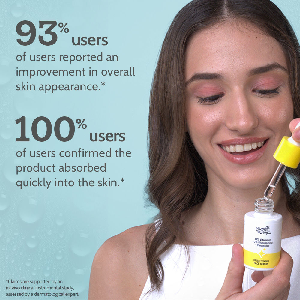 Chemist At Play 10% Vitamin C Face Serum |Brightens Skin |Treats Dark Spots & Hyperpigmentation (30ml)