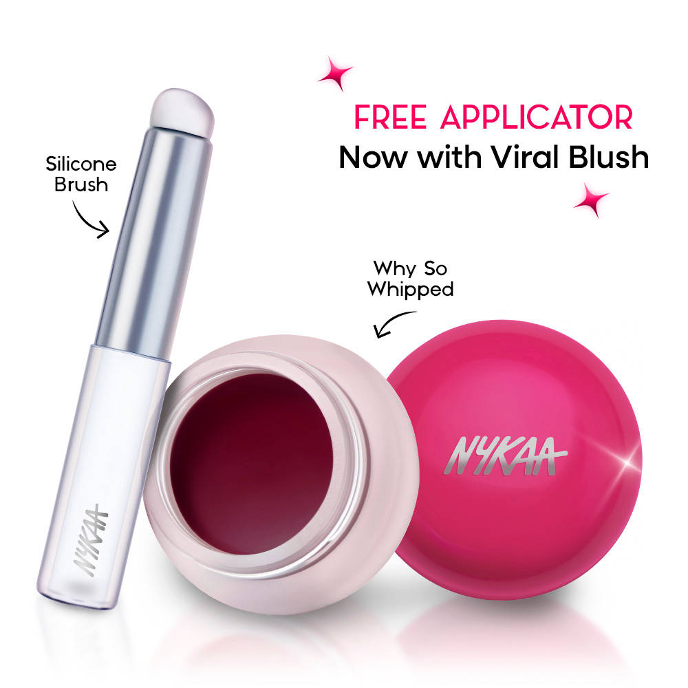 Nykaa Cosmetics Whipped Pudding Blush Pot - Whisk & win & Silicone Applicator