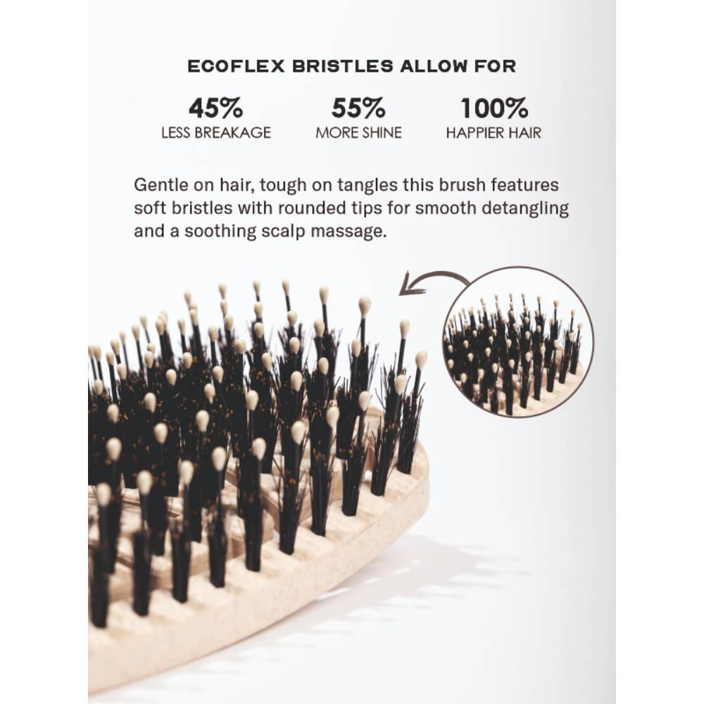 3TENX Ecoflex Pro Detangling Hair Brush for All Hair Types - Beige
