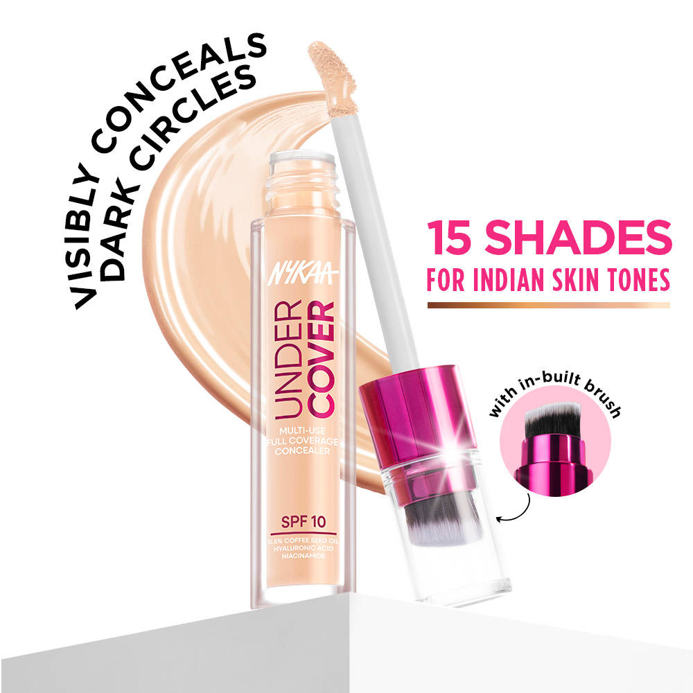 Nykaa Undercover Multi-Use Full Coverage Concealer With Hyaluronic Acid & Niacinamide