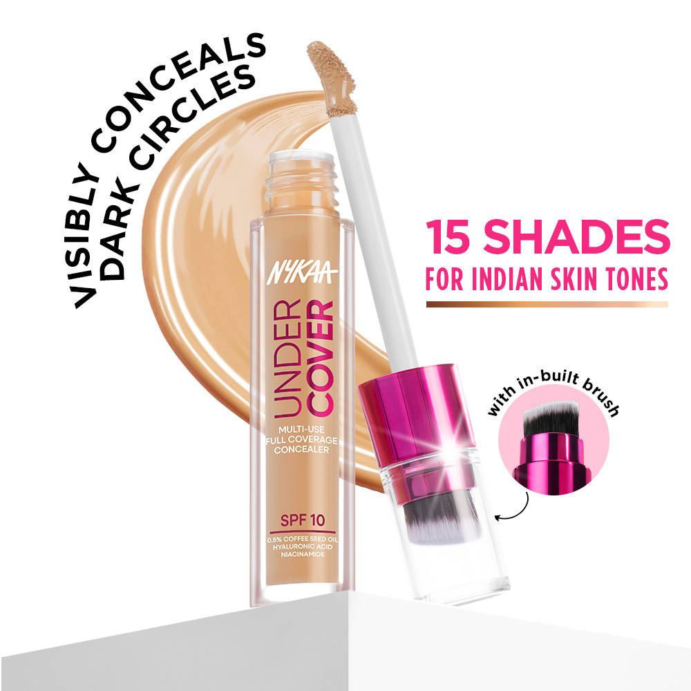 Nykaa Undercover Multi-Use Full Coverage Concealer With Hyaluronic Acid & Niacinamide