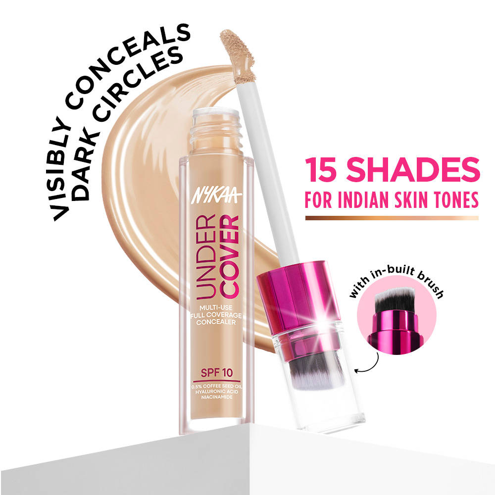 Nykaa Undercover Multi-Use Full Coverage Concealer With Hyaluronic Acid & Niacinamide