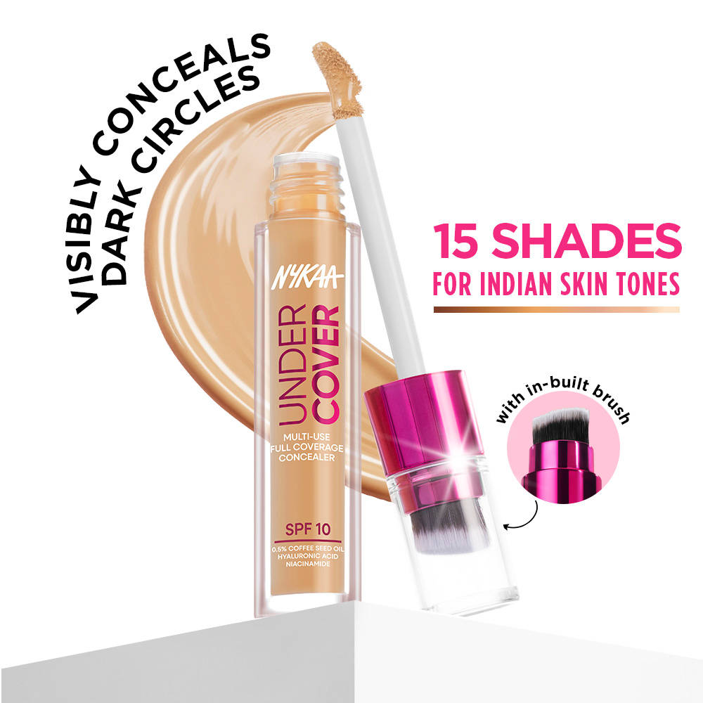 Nykaa Undercover Multi-Use Full Coverage Concealer With Hyaluronic Acid & Niacinamide