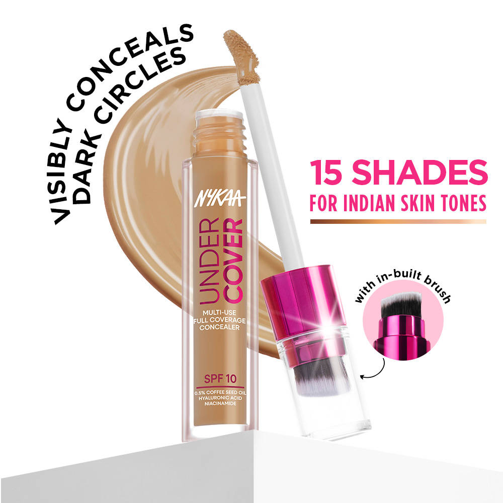 Nykaa Undercover Multi-Use Full Coverage Concealer With Hyaluronic Acid & Niacinamide