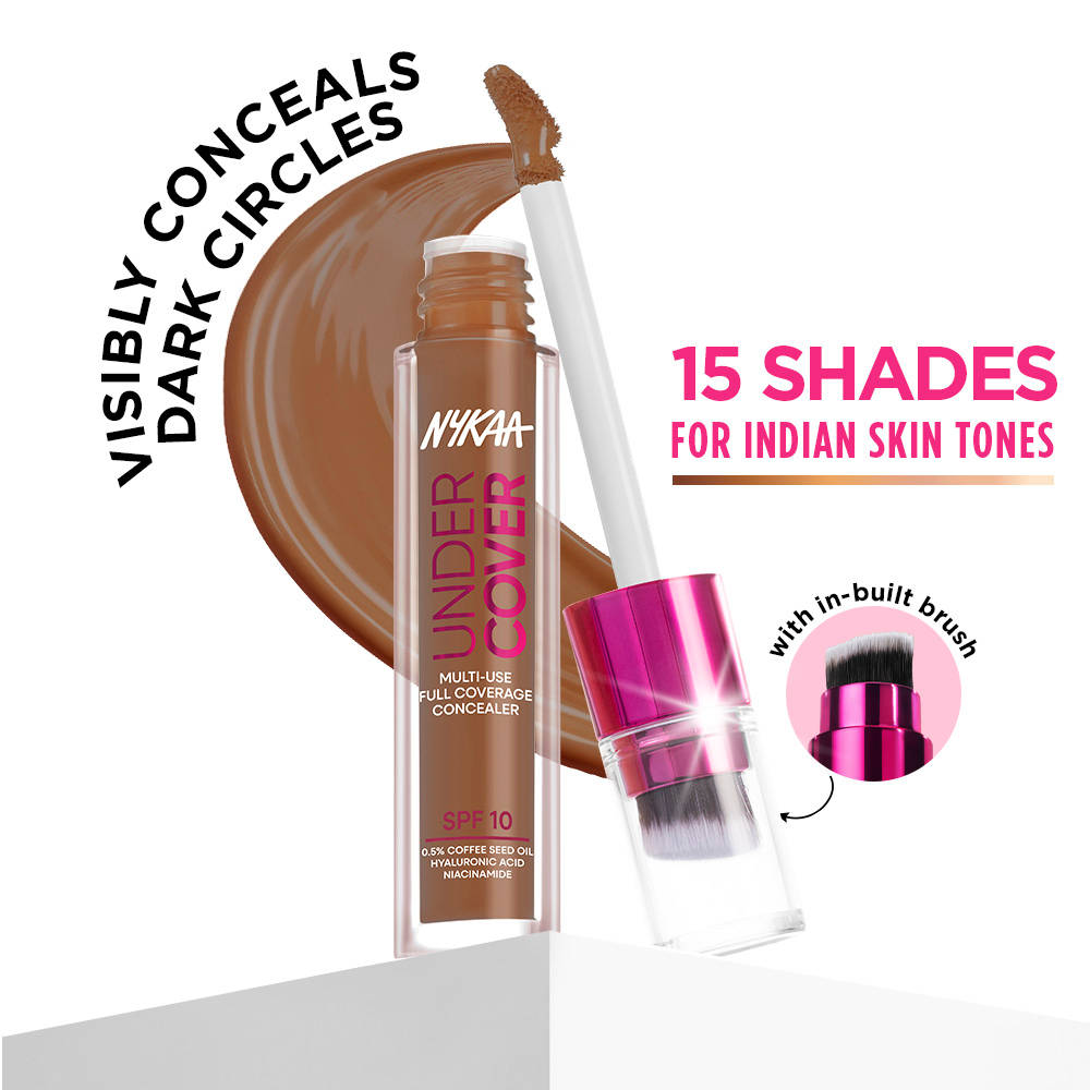 Nykaa Undercover Multi-Use Full Coverage Concealer With Hyaluronic Acid & Niacinamide
