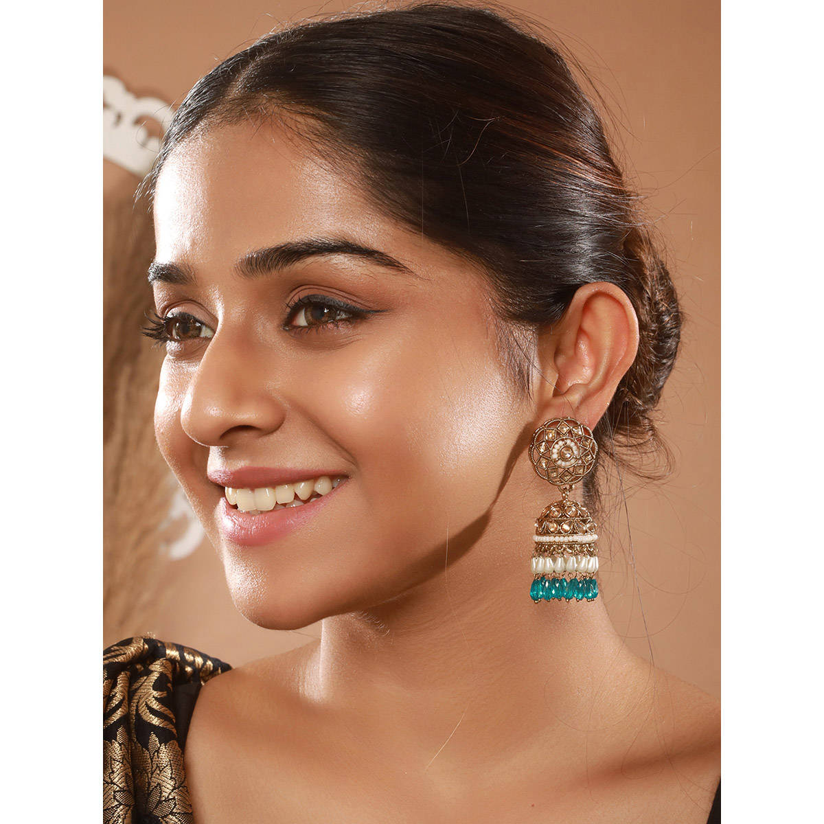 Aatmana Silver and Rose Gold Dual Plated Stud Earrings (Pack of 2)