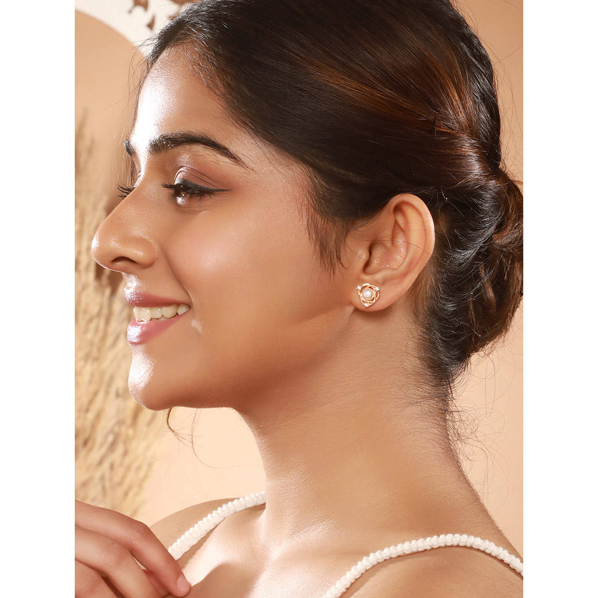Aatmana Gold and Silver Plated Statement Stud Earrings (Pack of 2)