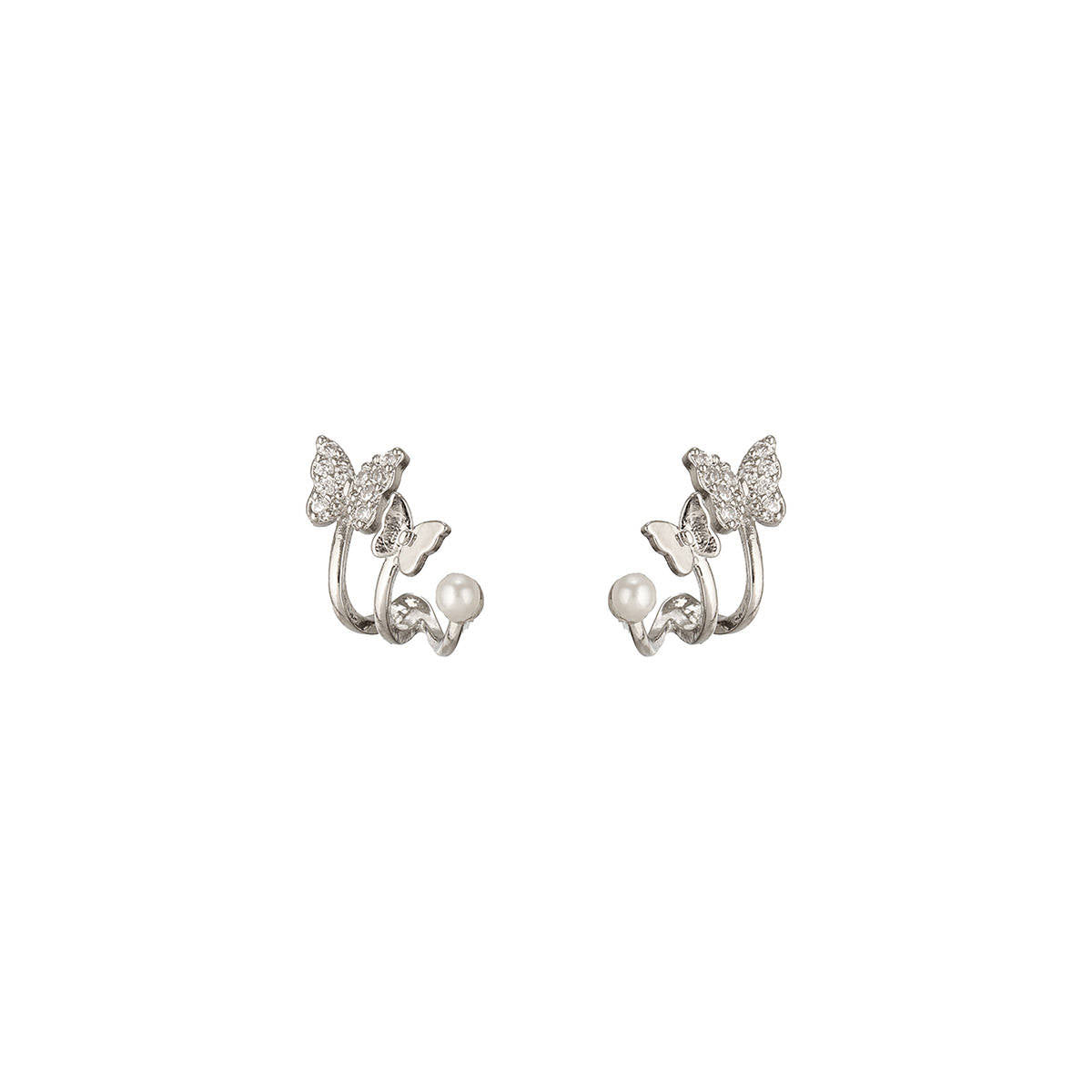 Aatmana Gold and Silver Plated Statement Stud Earrings (Pack of 2)