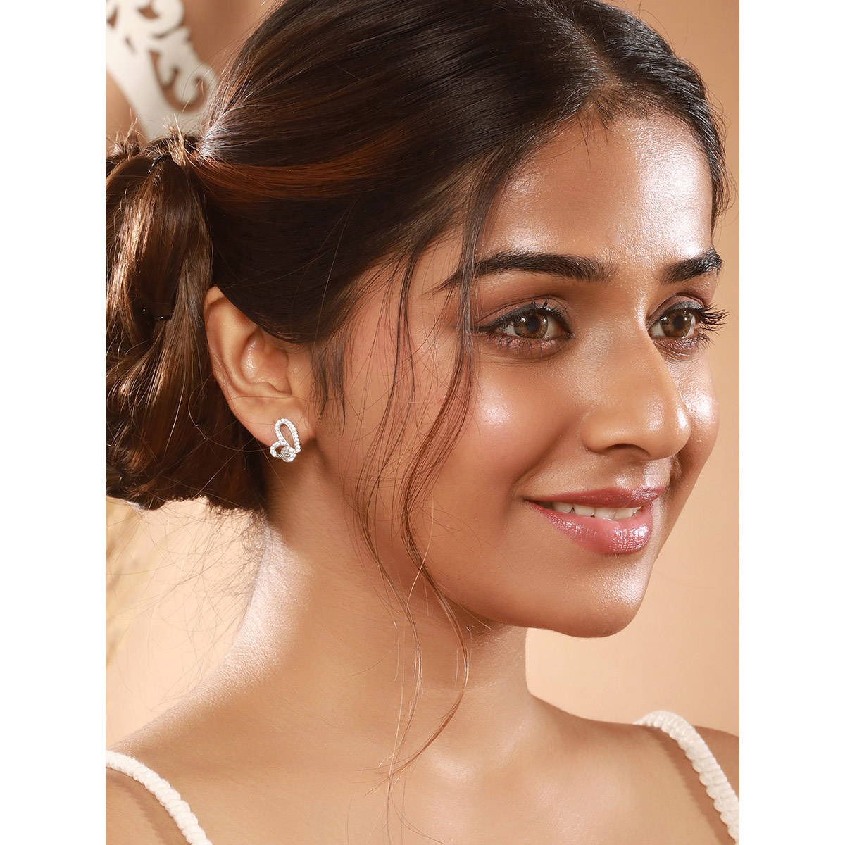 Aatmana Gold Plated Pearl Beaded and Cz Studded Drop Earrings (Pack of 2)