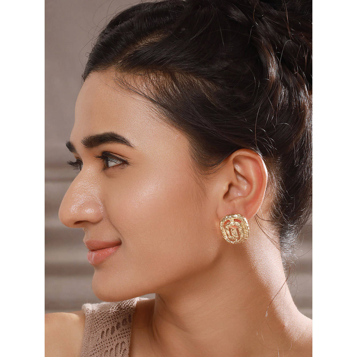 Aatmana Gold-Plated Pearl Earrings (Pack of 2)