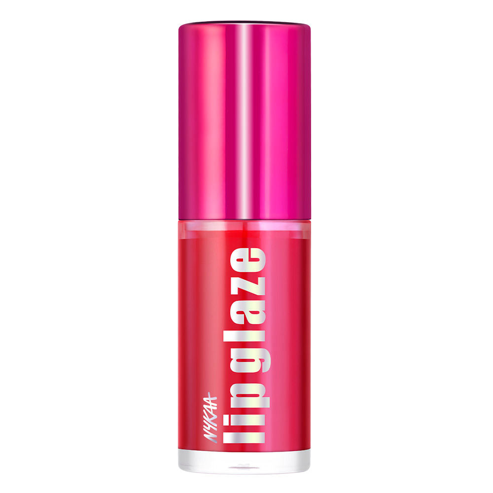 Nykaa Lip Glaze High Shine and Pigment Lip Gloss Oil Lip Glaze - Cherry Custard