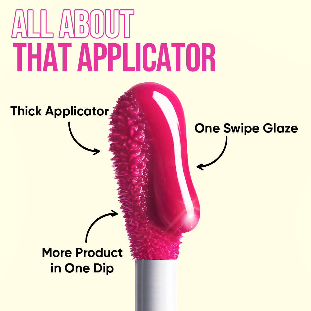 Nykaa Lip Glaze High Shine and Pigment Lip Gloss Oil Lip Glaze - Pink Meringue