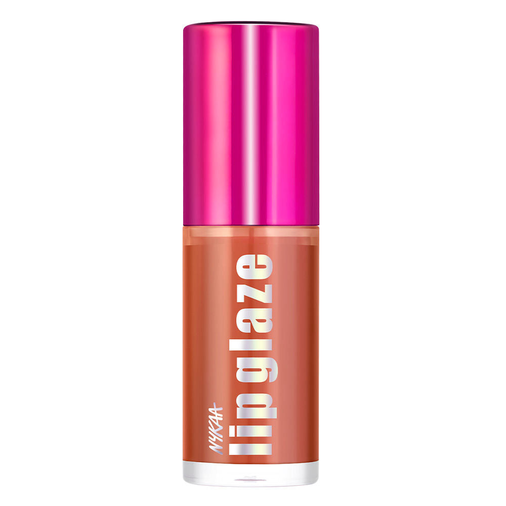 Nykaa Lip Glaze High Shine and Pigment Lip Gloss Oil Lip Glaze - Caramel Pudding