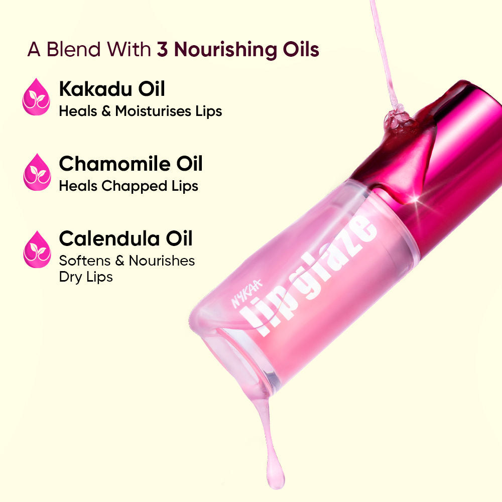 Nykaa Cosmetics Lip Glaze High Shine And Pigment Lip Gloss Oil - Chai