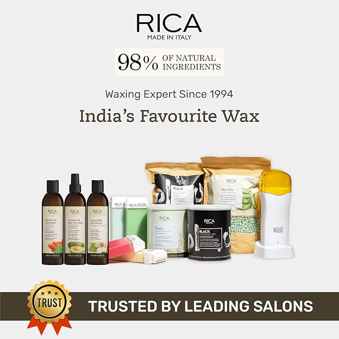 Rica Lemon Liposoluble Wax for Women and Men | Detan Wax for Hair Removal Waxing for Normal Skin 800ml