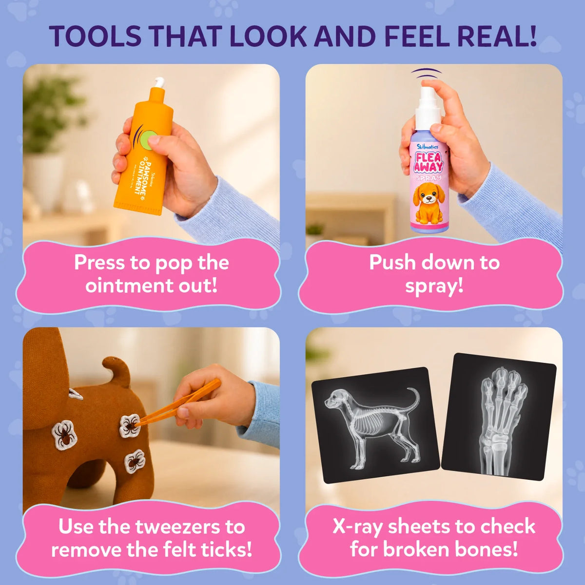 Skillmatics Vet Set | 30+ Piece Interactive Pretend Play Kit (ages 3-8)