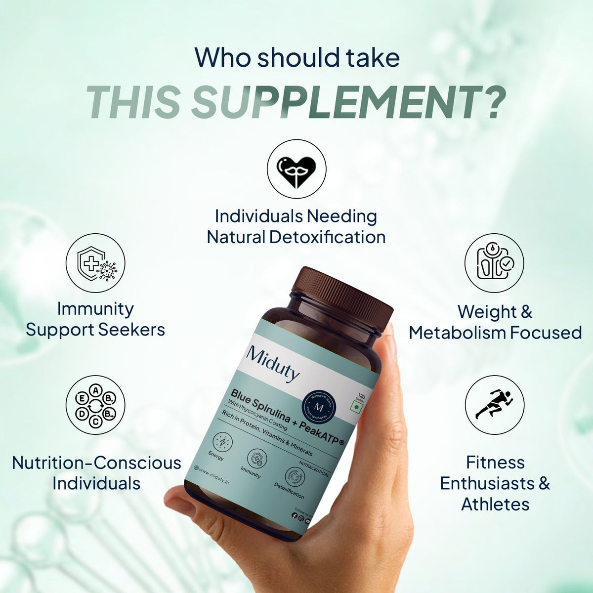 Miduty Blue Spirulina + PeakATP®