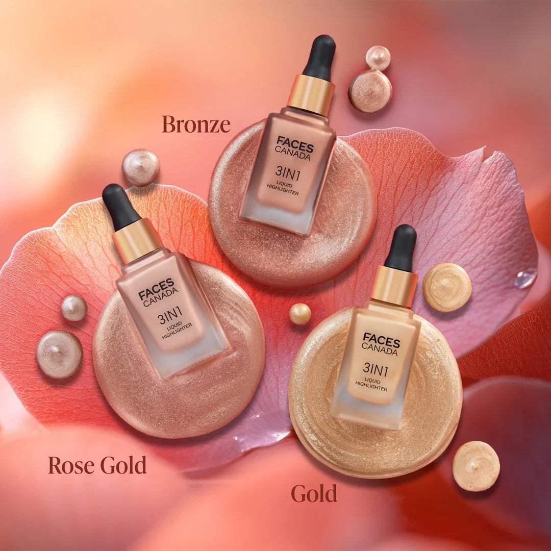 Faces Canada 3 in 1 Liquid Highlighter 18ml 01 GOLD