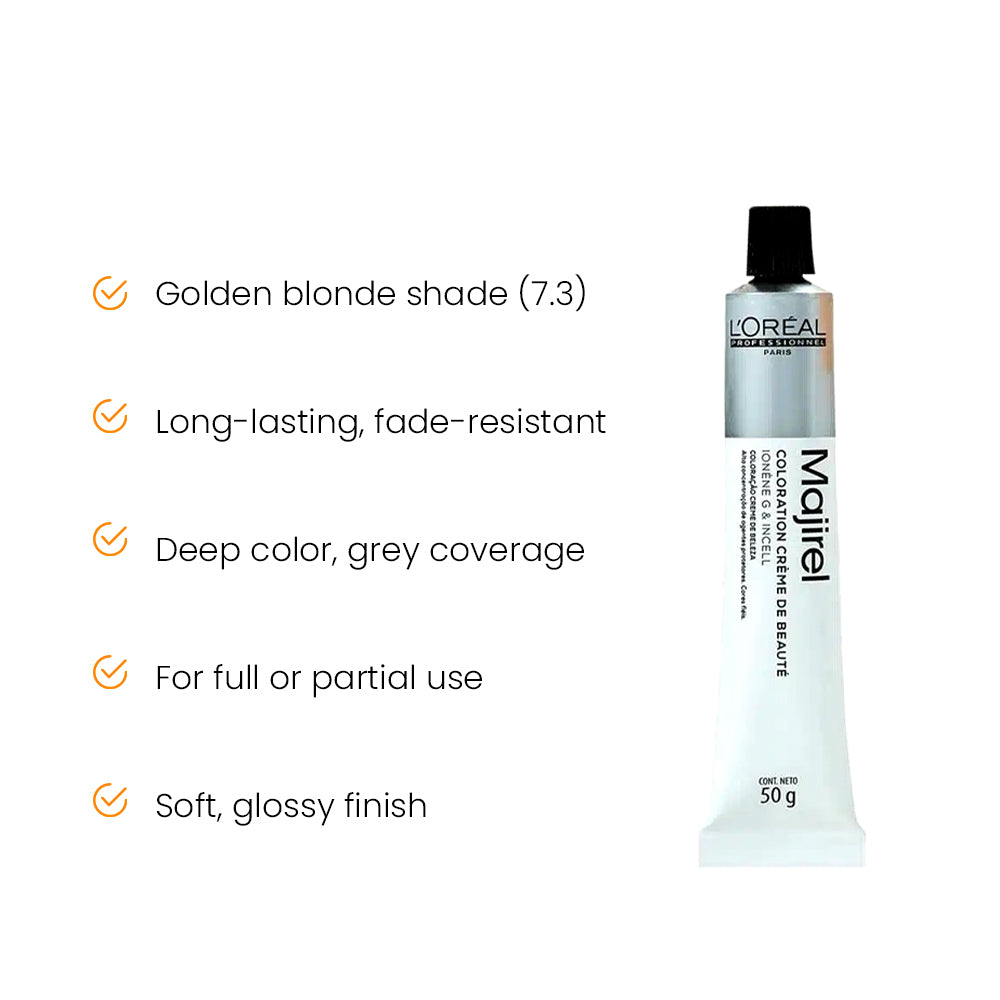 Loreal Professionnel Loreal Majirel 7.3 Blonde With Gold 50Ml