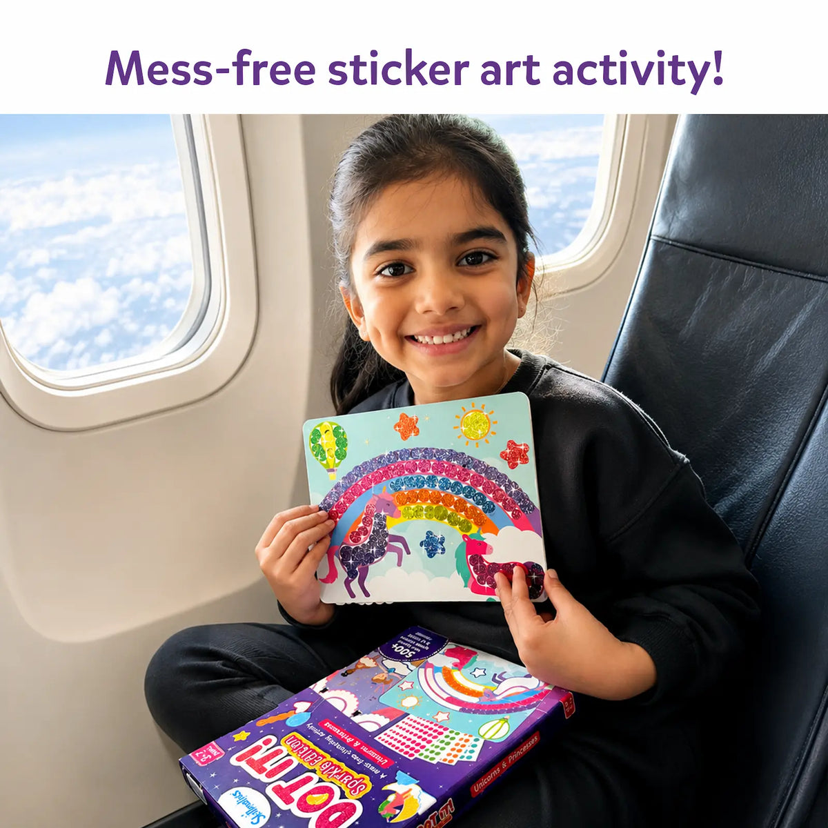 Skillmatics Dot it! Sparkle Edition - Unicorns & Princesses | No mess sticker art (ages 3-7)