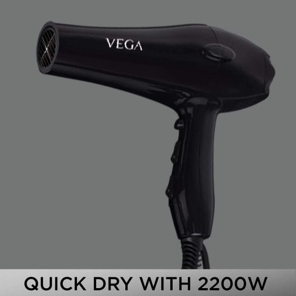 Vega - Pro Touch 1800-2000 Hair Dryer - (VHDP-02) (Black)