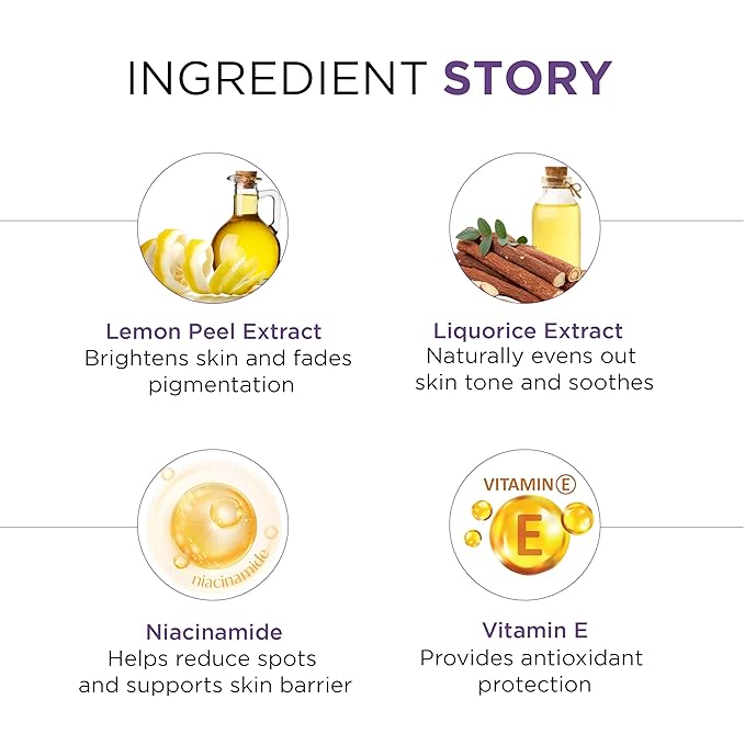 Oshea Herbals Glopure Brightening Face Serum for Men & Women | Reduces Darkspots & Pigmentations | Boosts Hydration & Natural Glow | Enriched with Lemon Peel &