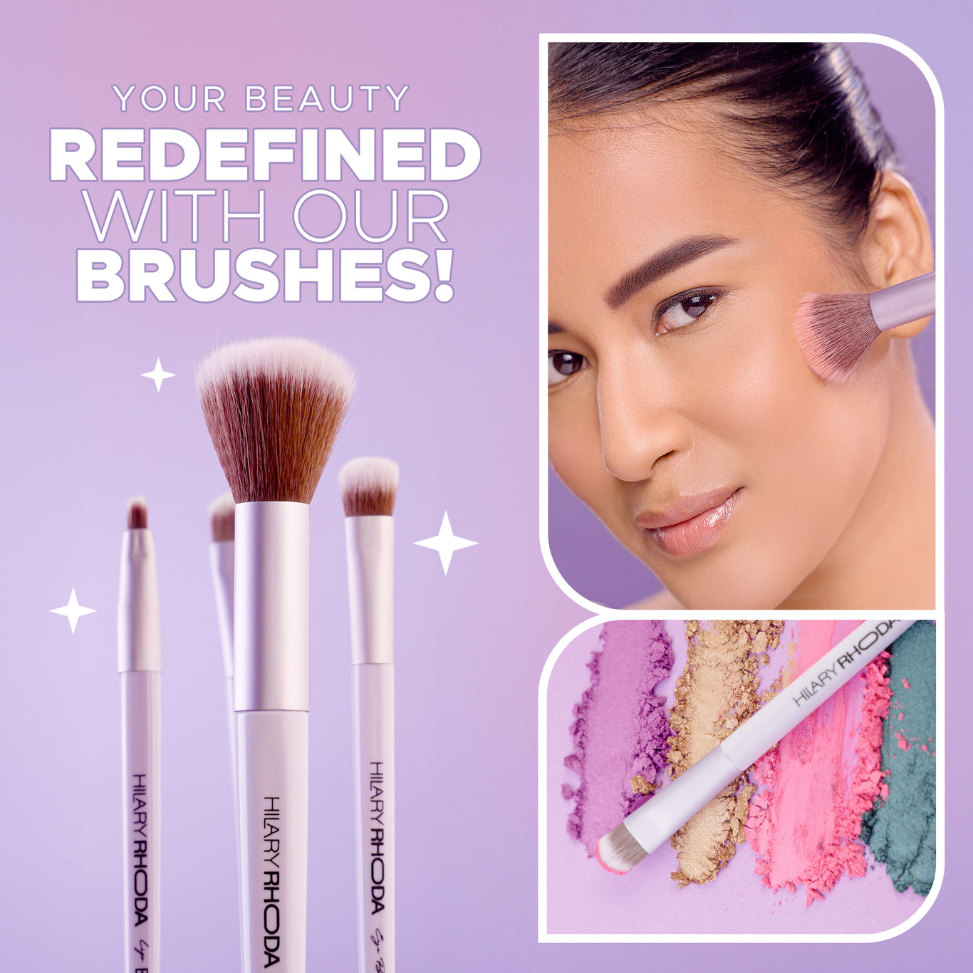 Play n Blend Brush Set Easy Blending | Eyeshadow Brushes | Blush Brush | Lip Brush | Beauty Blender | Powder Puff | Smart Bristles | Streak-Free Application
