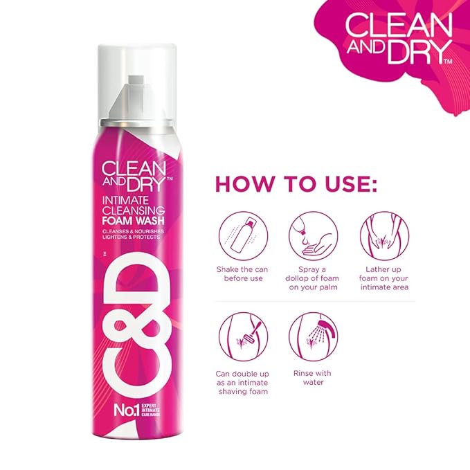 CLEAN & DRY Clean And Dry Intimate Cleansing Foam Wash 85g
