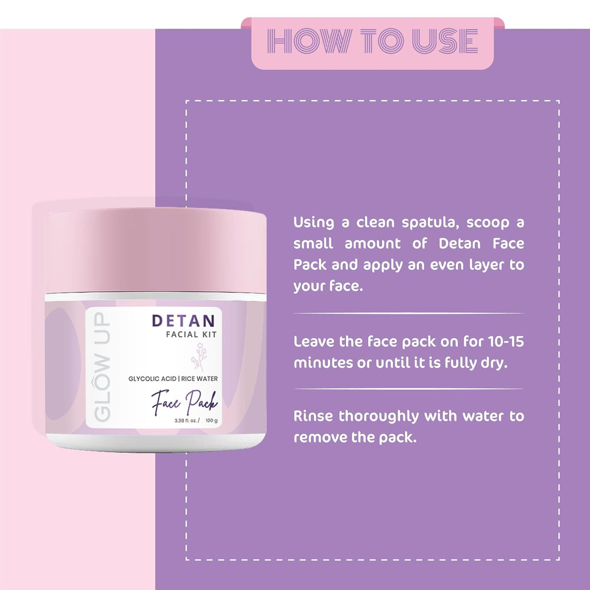 Glow Up Detan Face Scrub - 100g