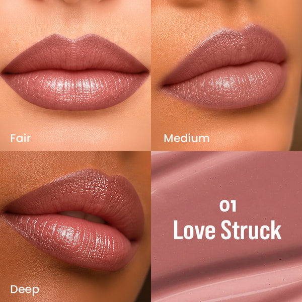 Twin Flame 2in1 Lipstick + Lip Liner 01 Love Struck HIGH-SHINE GLOSSY LIPSTICK | TRANSFER-PROOF MATTE LIP LINER  Selected Shade: 01 Love Struck