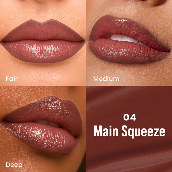 Twin Flame 2in1 Lipstick + Lip Liner 04 Main Squeeze HIGH-SHINE GLOSSY LIPSTICK | TRANSFER-PROOF MATTE LIP LINER Selected Shade: 04 Main Squeeze