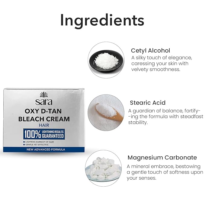 Sara Cosmetics SARA Oxy Bleach Cream, Appropriate For Soothing and Calming of the Skin 300g