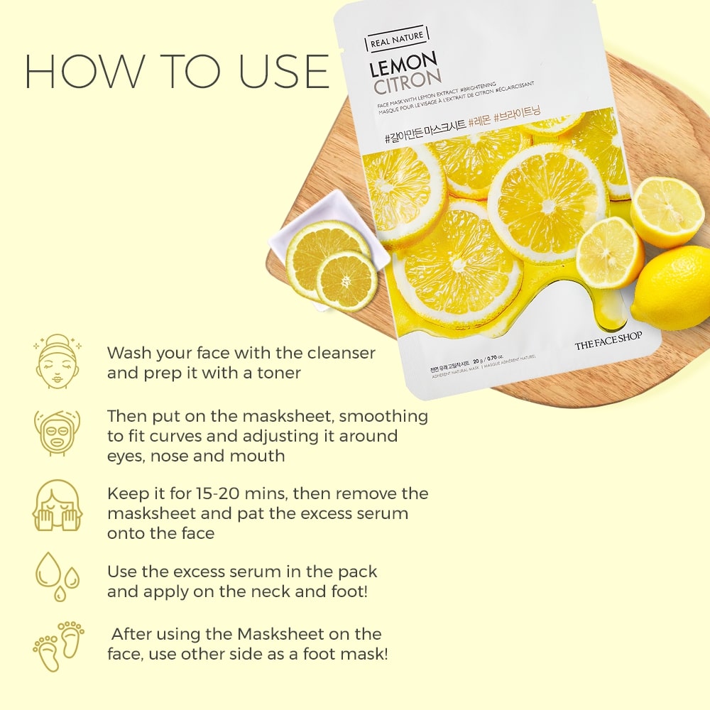 The Face Shop Real Nature Lemon Face Mask 20g