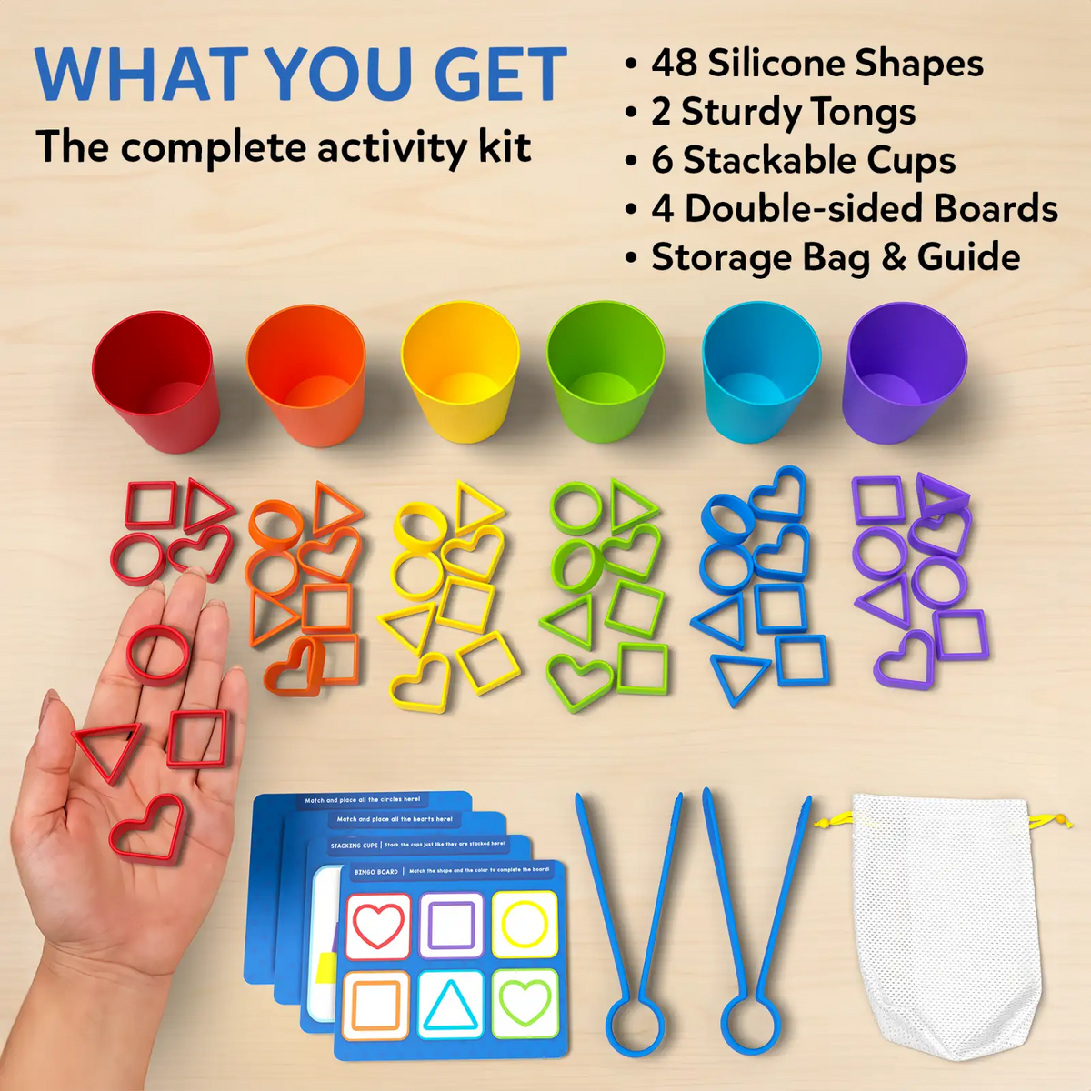 Skillmatics Silicone Rainbow Sorting | Sorting, Counting & Sequencing Toy (ages 3-6)