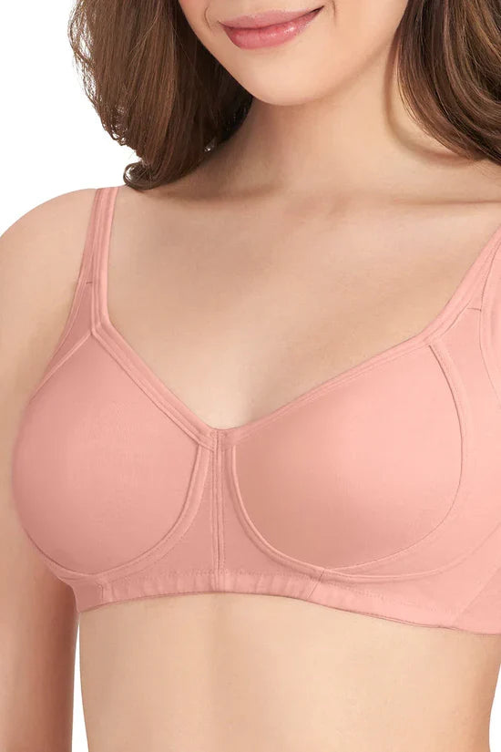 AMANTE-BRA10421 Cool Contour Non-Padded Bra with Aloe Finish 32B / BLACK