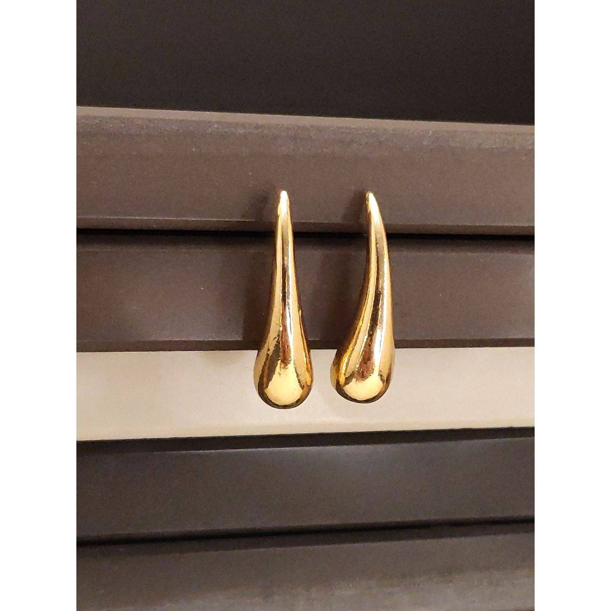 Abdesigns Elegant Gold Plated Stud Earrings Gold