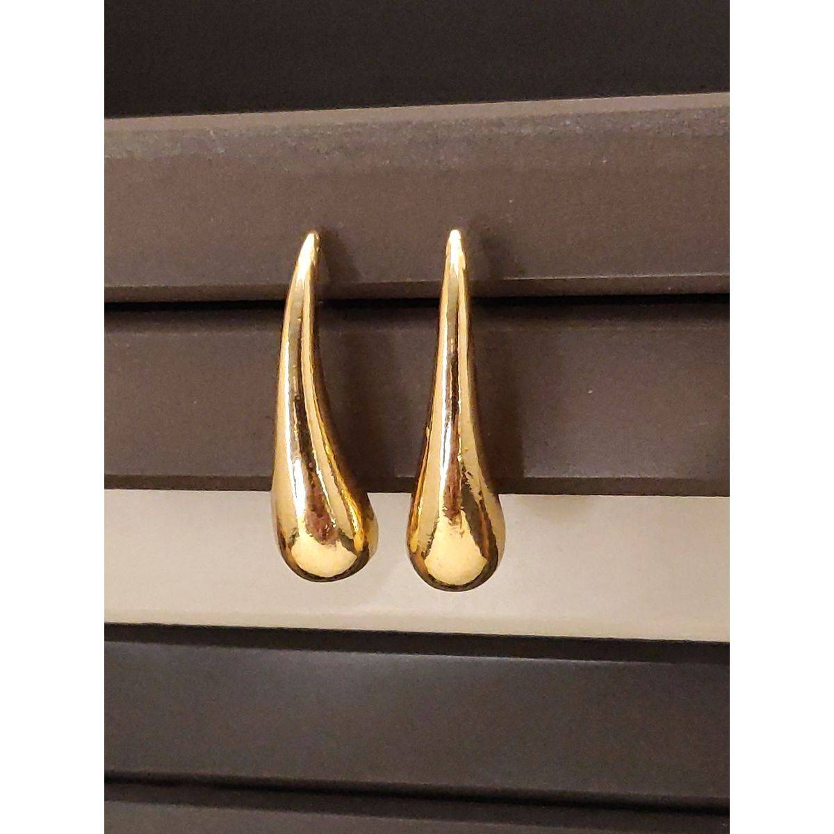 Abdesigns Elegant Gold Plated Stud Earrings Gold
