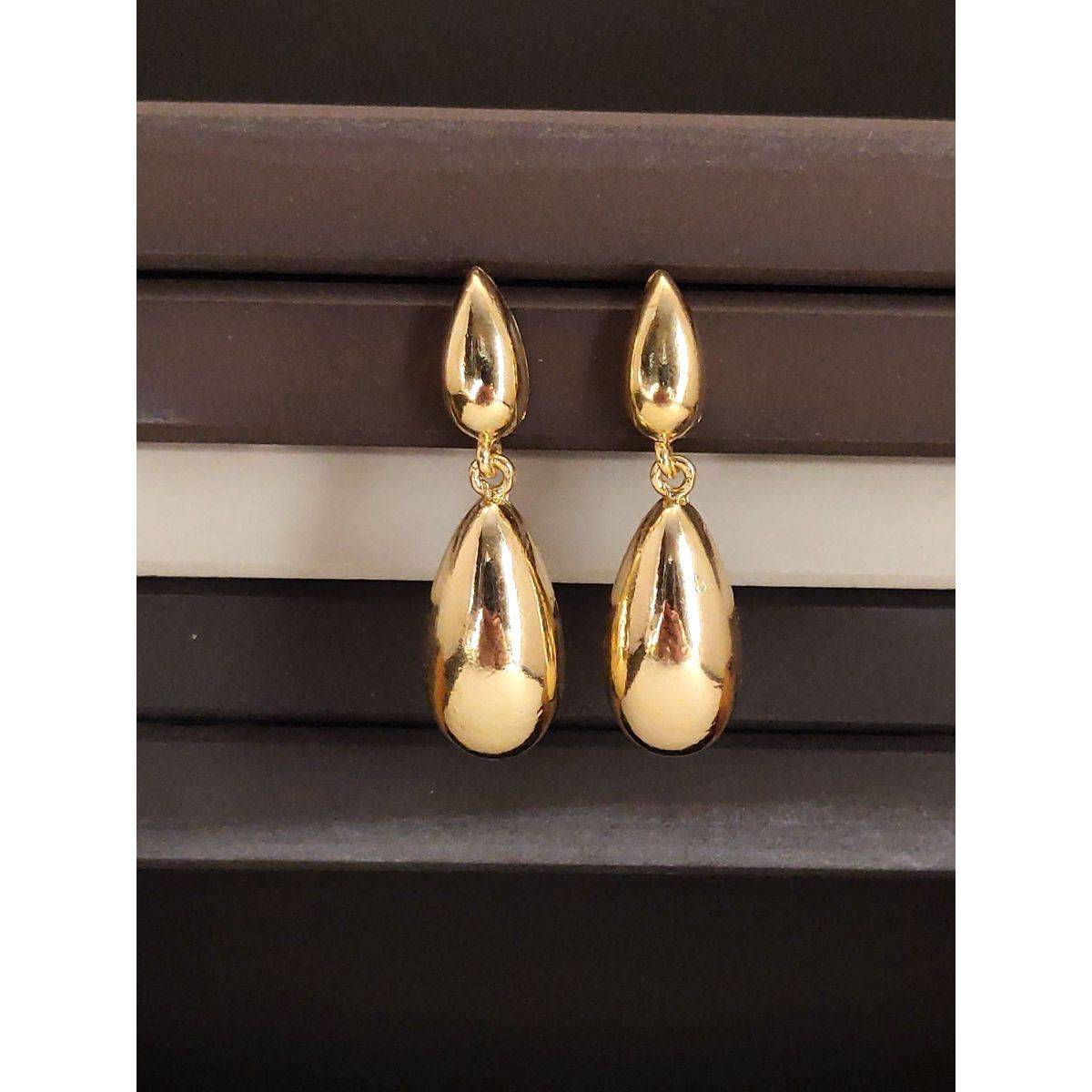 Abdesigns Elegant Gold Plated Drop Earrings Gold
