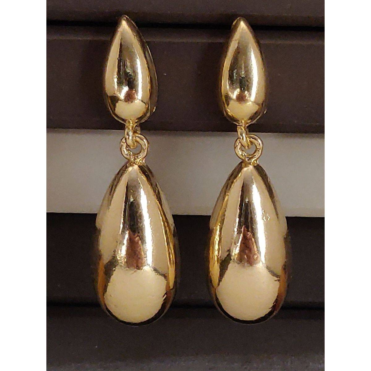 Abdesigns Elegant Gold Plated Drop Earrings Gold