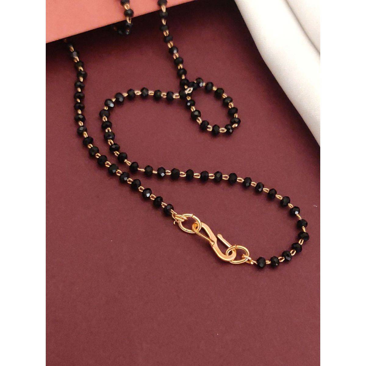 Abdesigns Rose Gold Plated American Diamond Mangalsutra White