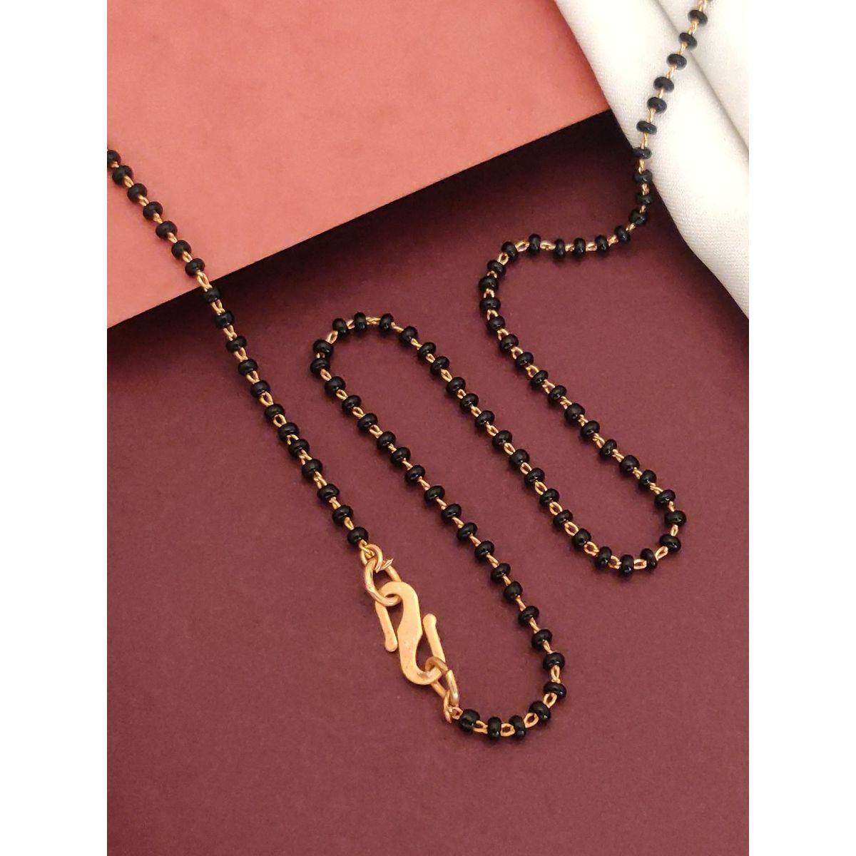 Abdesigns Rose Gold Plated American Diamond Mangalsutra White