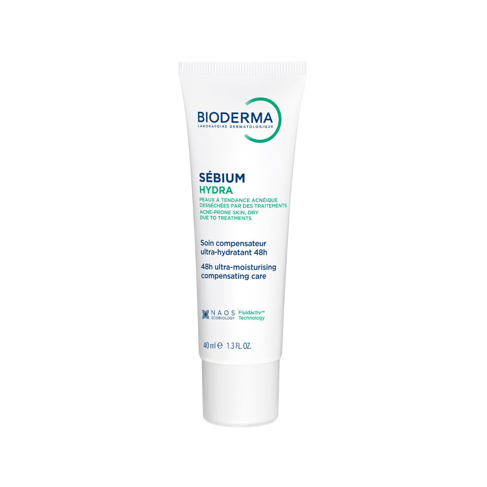 Bioderma Moisturizer Sebium Hydra for Oily, Acne-Prone Skin with Ceramides for 24H Hydration (40ml)