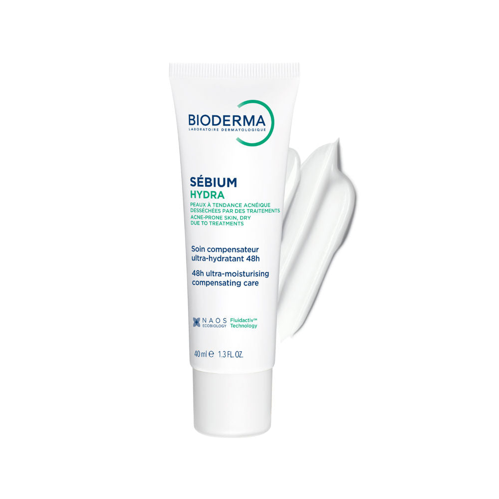 Bioderma Moisturizer Sebium Hydra for Oily, Acne-Prone Skin with Ceramides for 24H Hydration (40ml)