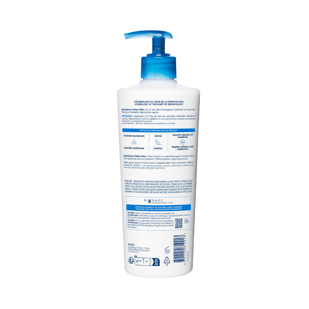 Bioderma Niacinamide Moisturizer - Atoderm Creme Ultra-Boosts Hyaluronic Acid, Ceramides (500 ml)