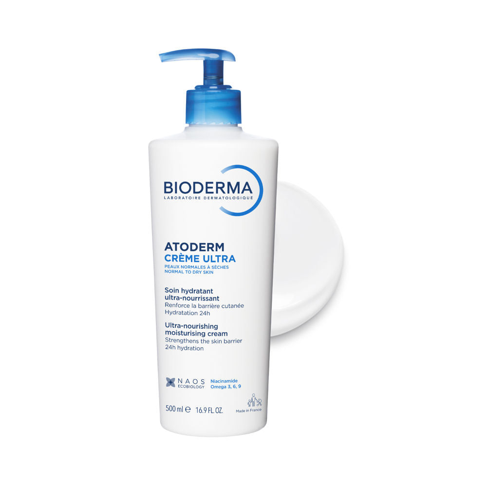 Bioderma Niacinamide Moisturizer - Atoderm Creme Ultra-Boosts Hyaluronic Acid, Ceramides (500 ml)