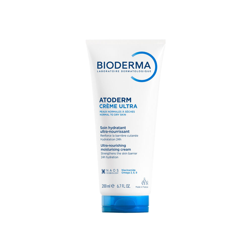Bioderma Atoderm Creme Ultra-Nourising Moisturising Cream Boosts Hyaluronic Acid, Ceramides (200 ml)