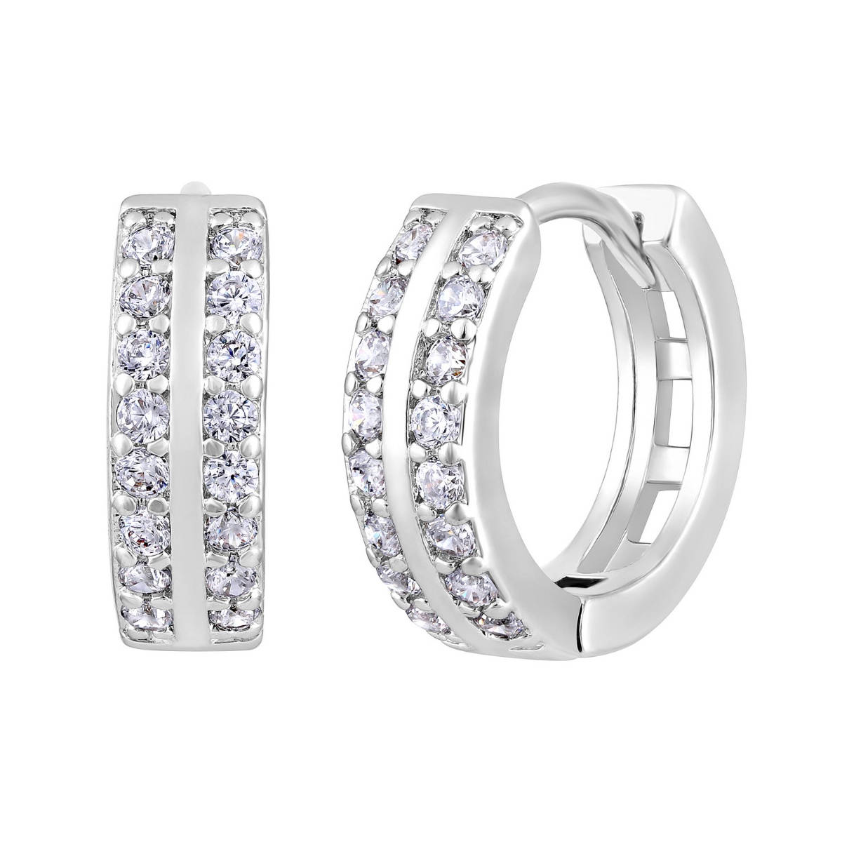 Aatmana Silver Contemporary Hoop Earrings