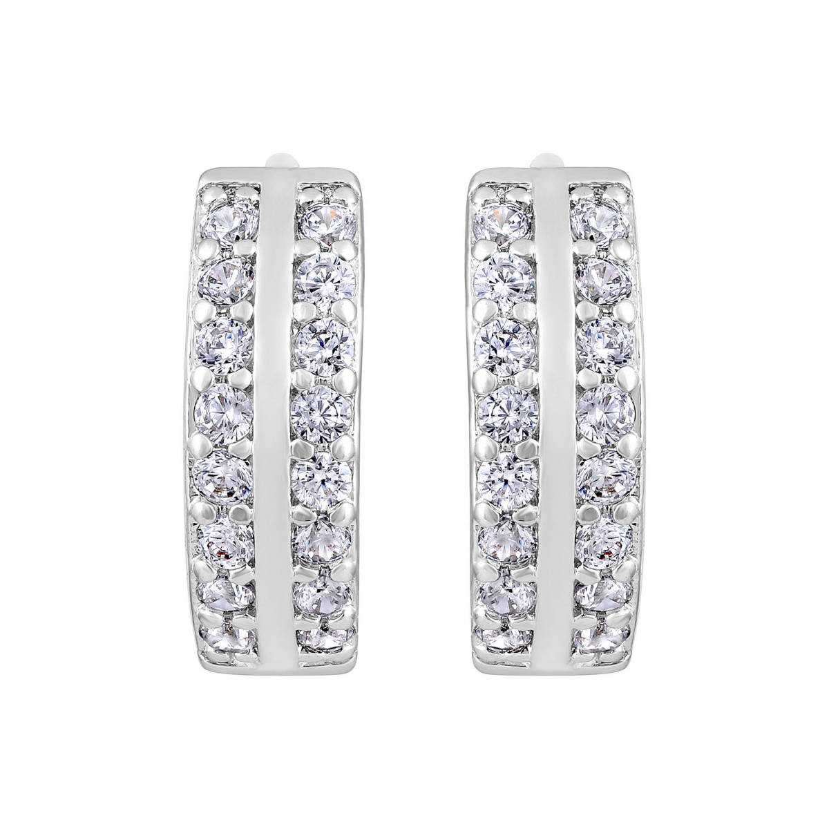Aatmana Silver Contemporary Hoop Earrings